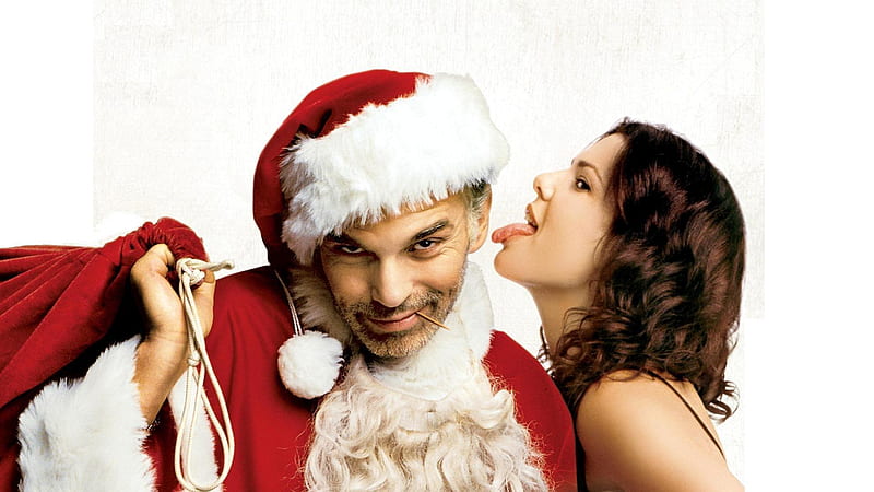 bad santa, santa, christmas, holiday, funny, sexy, HD wallpaper