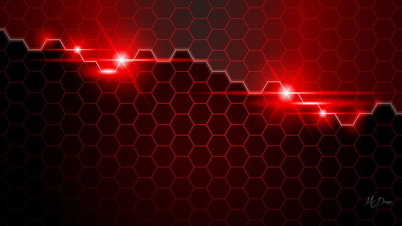 RedBlack, red, hexagons, stars, black, shine, abstract, Firefox Persona  theme, HD wallpaper | Peakpx