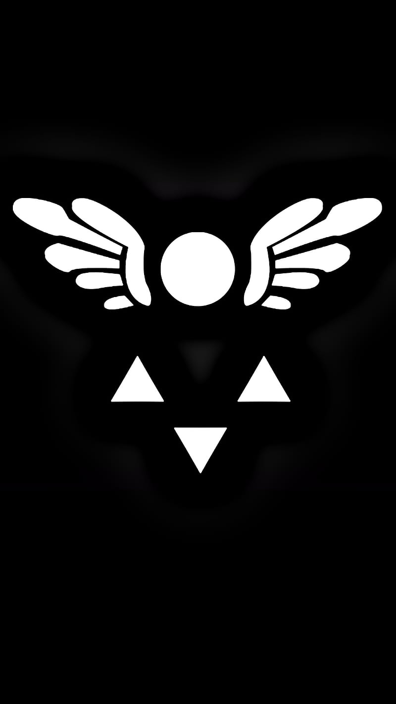 Deltarune Symbol, black, amoled, games, undertale, HD phone wallpaper