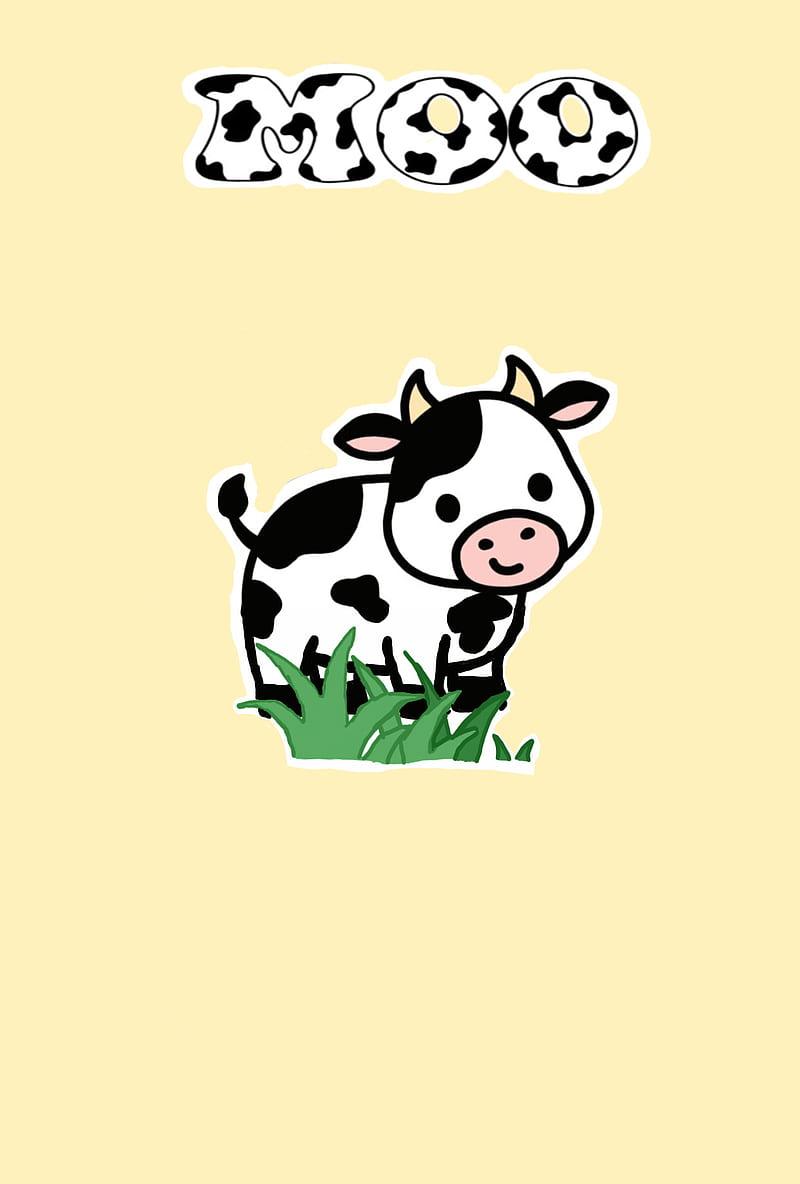Moo, vaca, amarillo, Fondo de pantalla de teléfono HD | Peakpx