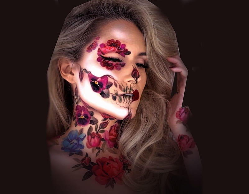 Roses are Red, My, women are special, facing beauty, funky hair face art, My Sanantonio, etheral women, all things red, lovely halloween gals, color on black, masking you to join, red on black or reverse, bootiful paint masks, female trendsetters, album, HD wallpaper