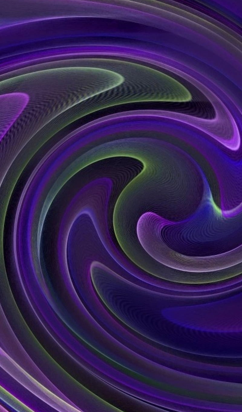 Purple Green, fun, swirls, HD phone wallpaper