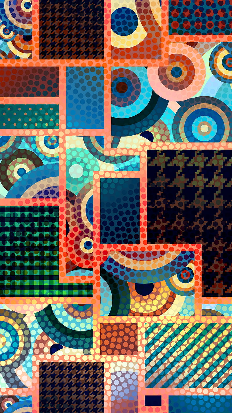 Patchwork, abstract, geometric, pattern, strikes, HD phone wallpaper