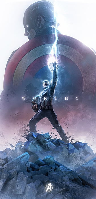 Avengers Endgame, bosslogic, captain america, thor hammer, worthy, HD phone wallpaper