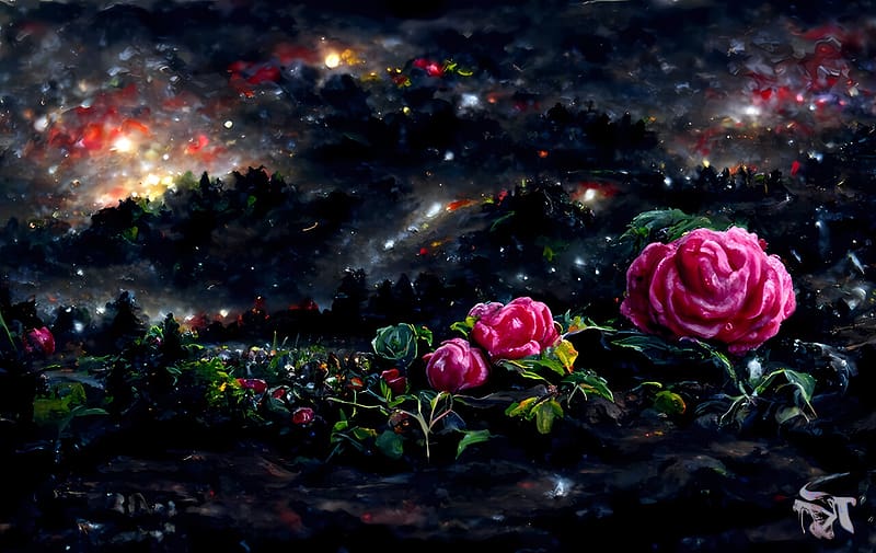 Rose flower Wallpaper 4K, AI art, Red Rose, Rose Petals, 5K