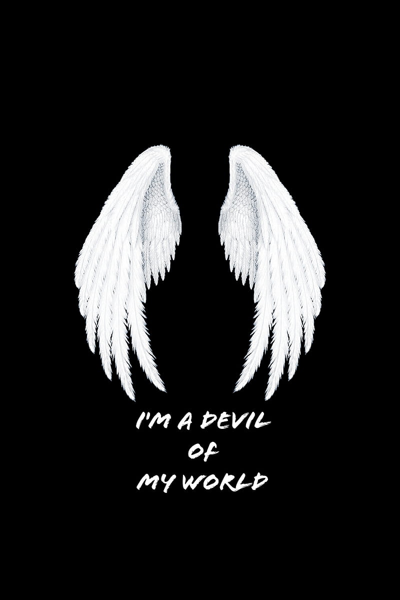 Lucifer, monochrome graphy, I'm a devil of my world, HD phone wallpaper |  Peakpx