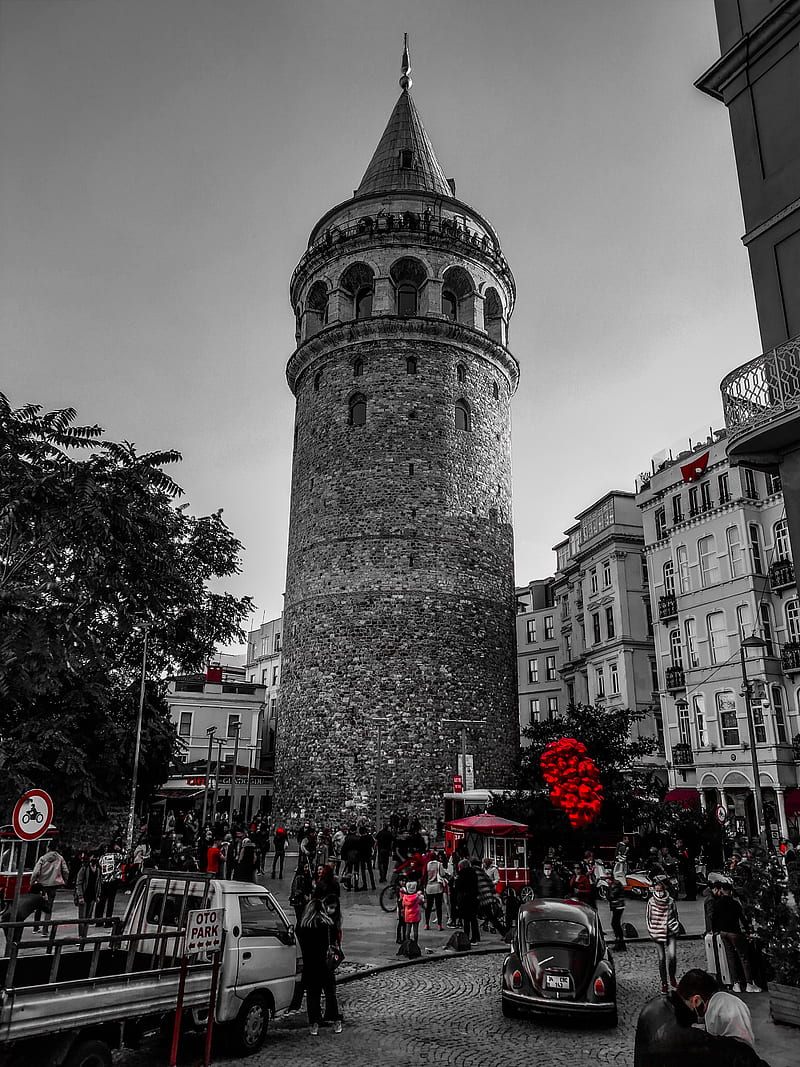 Galata kulesi, castle, castles, city, efekt, familia, galatasaray, gs, istanbul, kule, HD phone wallpaper