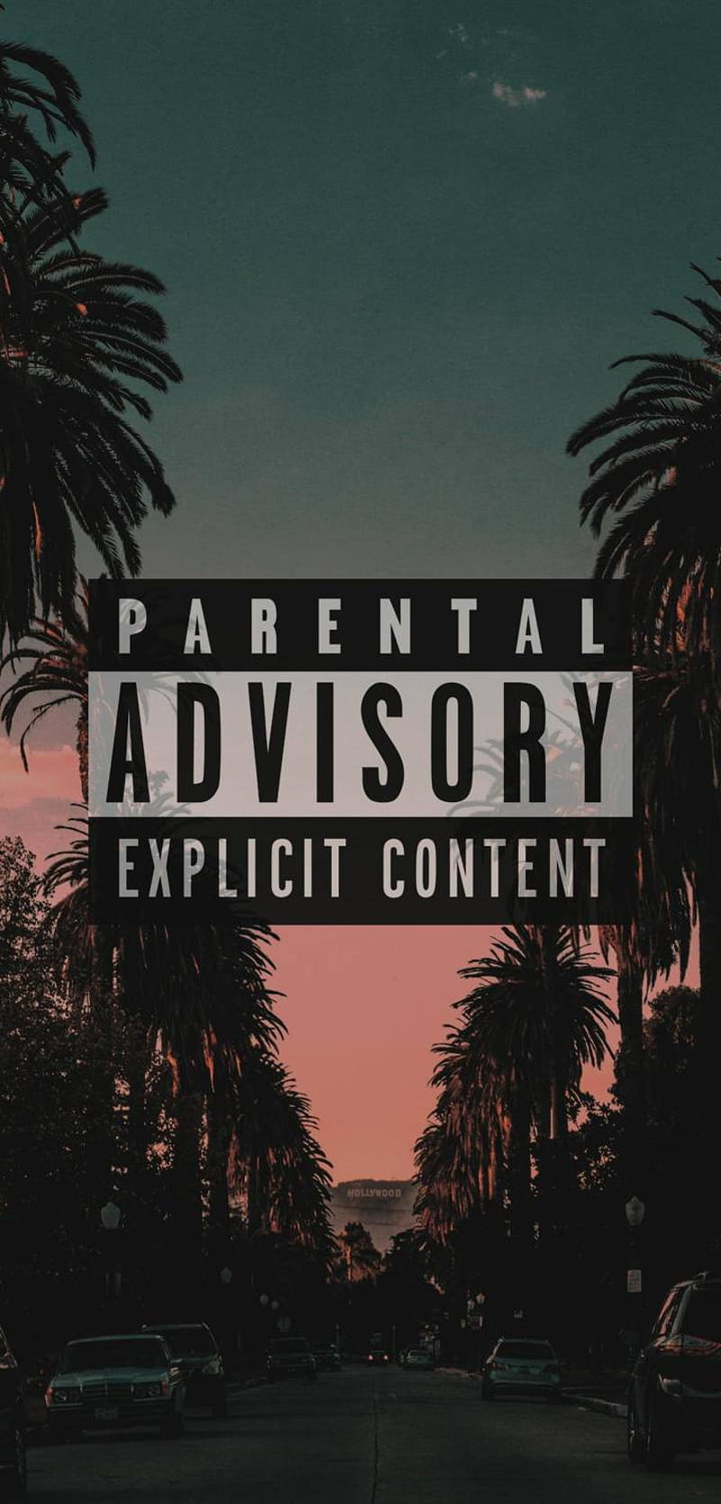 Parental Advisory, universe, parental, advisory, explicit, content, 2019, beach, edge, lights, note, HD phone wallpaper