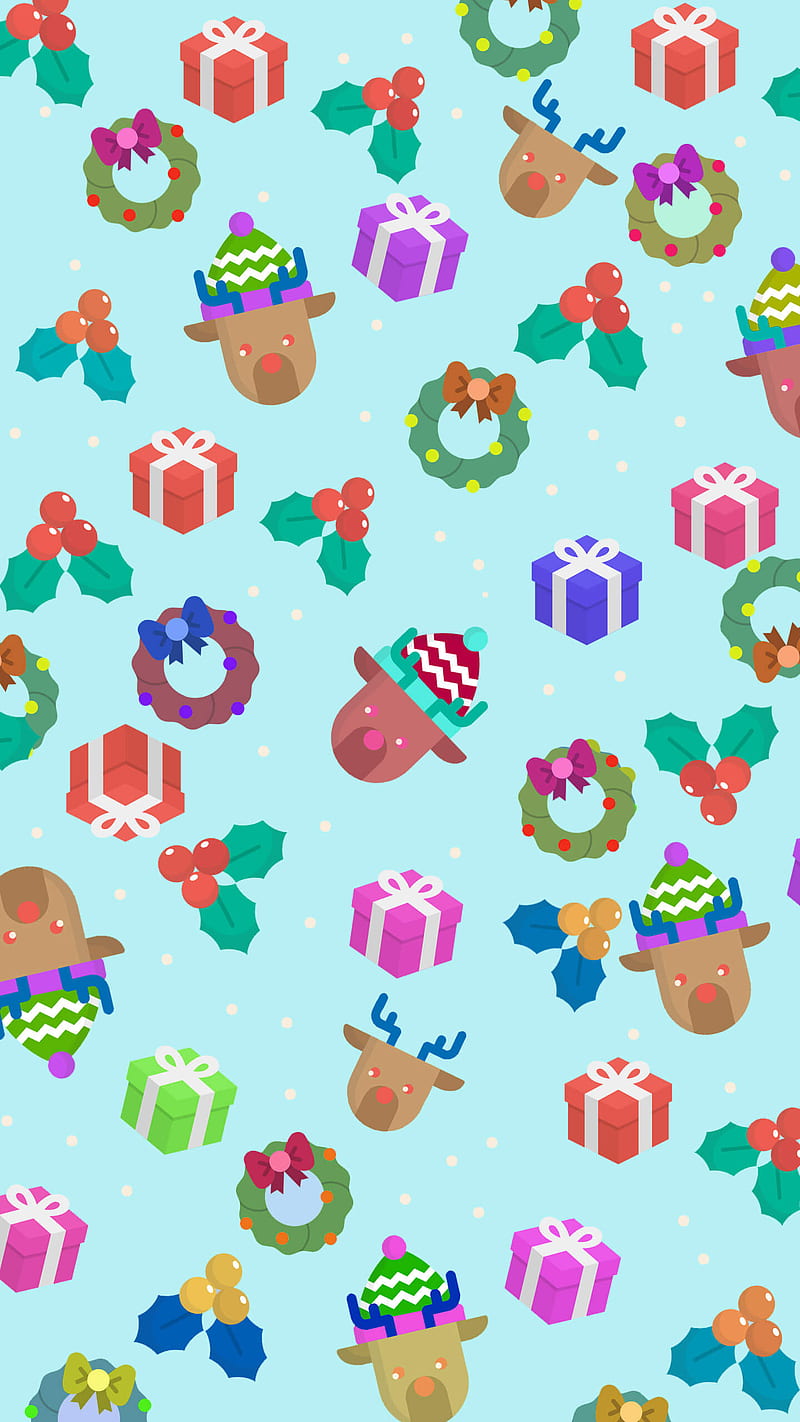 Christmas, presents, deer, HD phone wallpaper