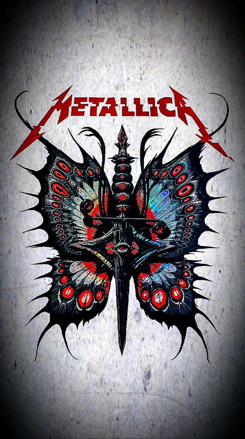 Metallica, butterfly, heavy metal, logo, thrash metal, HD phone wallpaper