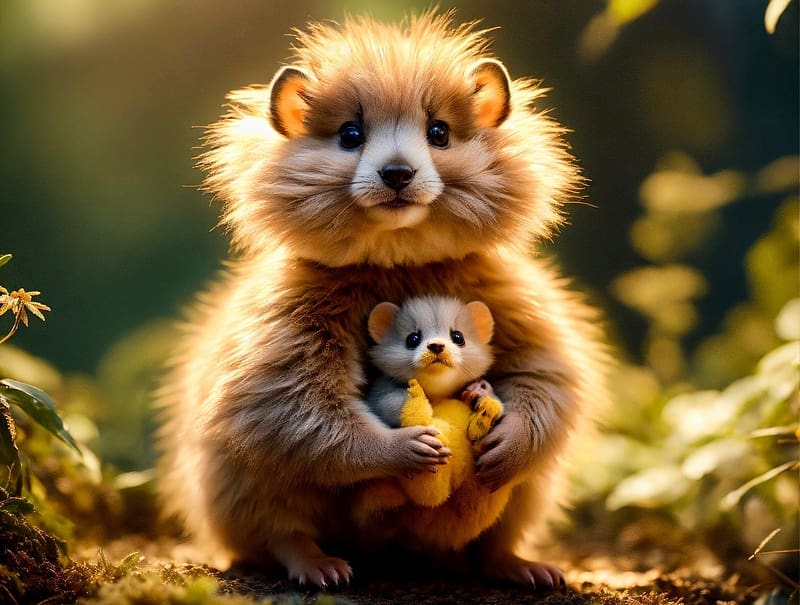 ᰔᩚ, Animals, Mom and baby, Love, Wildlife, Cute, HD wallpaper