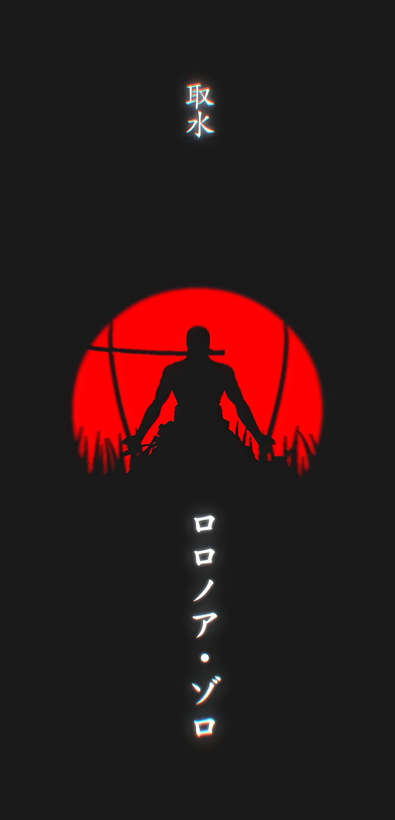 One Piece Roronoa Zoro & Swords Black Wallpapers for iPhone 4k