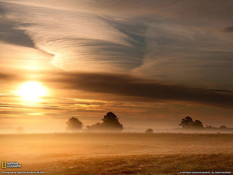 Morning Landscape Lithuania-National Geographic magazine, HD wallpaper