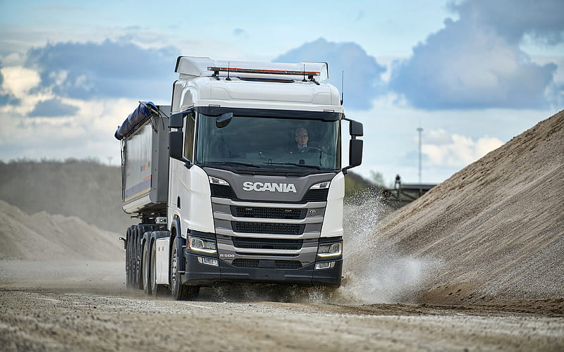 Scania R500 career, 2019 trucks, LKW, cargo transport, 2019 Scania R500, trucks, Scania, HD wallpaper