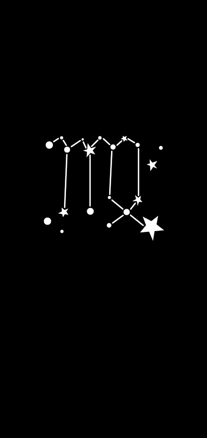 S10 Virgo, Kiss, astrology, black, constellation, horoscope, s10 cutout, stars, symbol, zodiac, HD phone wallpaper