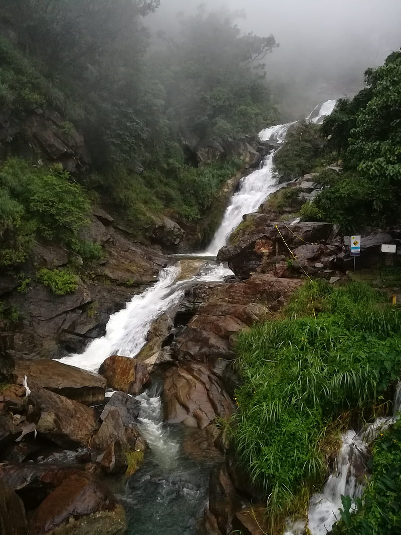 Ravana falls, sri lanka, water fall, HD phone wallpaper
