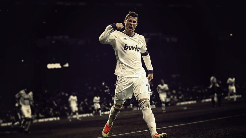 Angry Face Of Ronaldo Is Wearing White Sports Dress Ronaldo, HD wallpaper