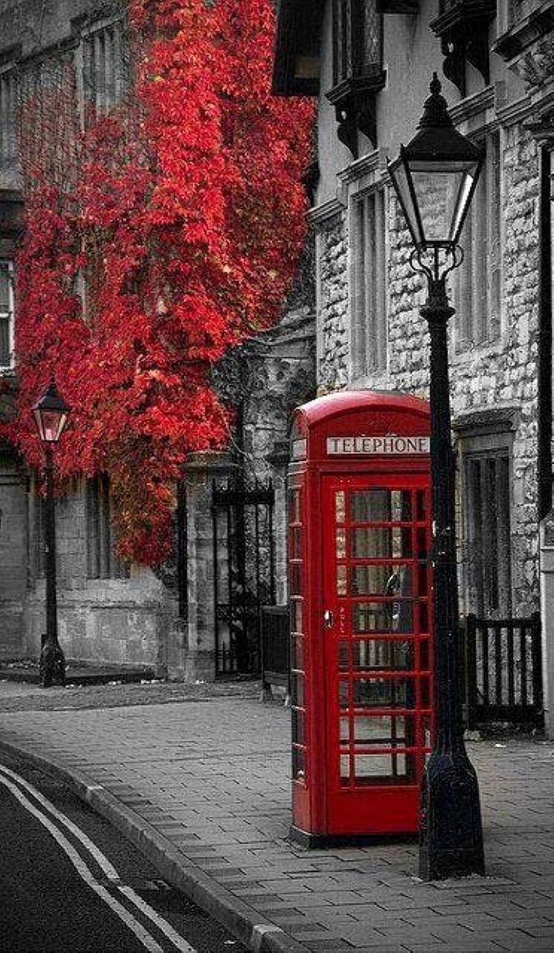 london phne, old phone, phone, HD phone wallpaper