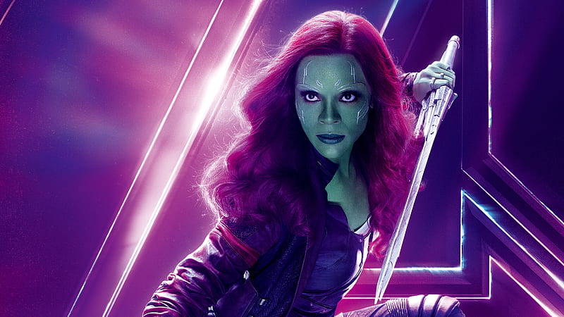 Gamora In Avengers Infinity War Poster, gamora, avengers-infinity-war, 2018-movies, movies, poster, HD wallpaper