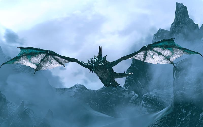 Fantasy, Dragon, Video Game, Skyrim, The Elder Scrolls V: Skyrim, The Elder Scrolls, HD wallpaper