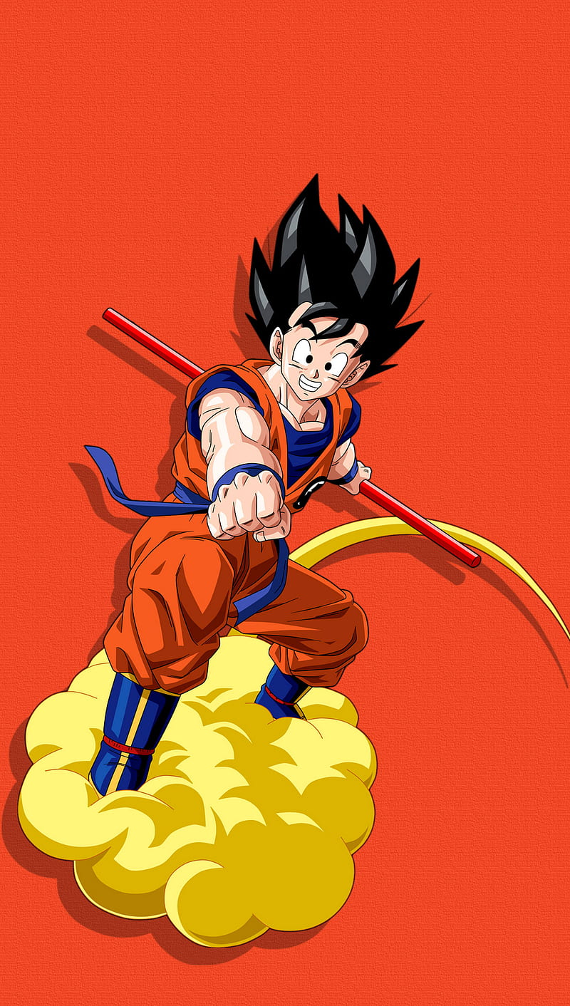 Goku magic cloud, dragon ball, dragon ball z, son goku, HD phone wallpaper