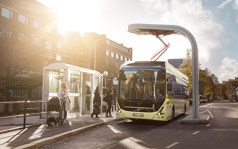 Electric bus, Volvo 7900 Electric, modern buses, bus stop, recharging,  passenger transportation, HD wallpaper | Peakpx
