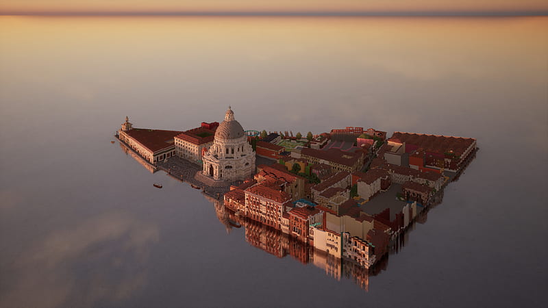 Video Game, Minecraft, Basilica, Italy, Venice, HD wallpaper
