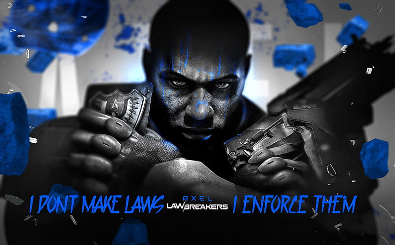 Law Breakers Enforcer Law Axel Headshot, law-breakers, games, 2016-games, HD wallpaper