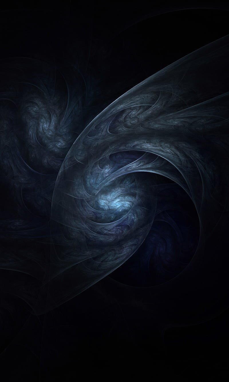 Abstract, blue, dark, fractal, fractal texture, s7, s8, HD phone wallpaper