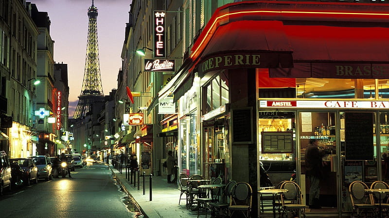 street from paris, paris, city, france, street, HD wallpaper