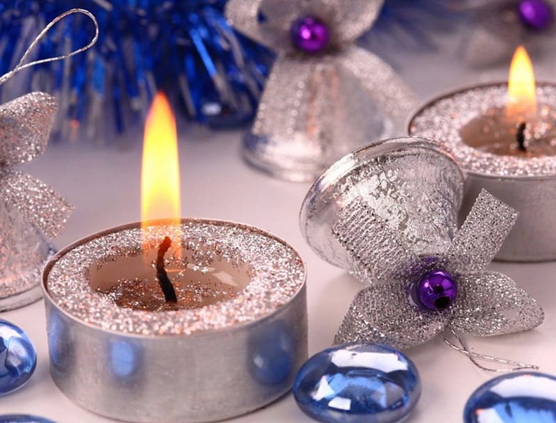 Candles, beauty, candle, purple, blue, HD wallpaper | Peakpx