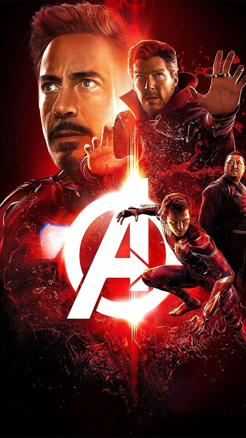 Marvel Avengers, Red Logo, iron man, HD phone wallpaper