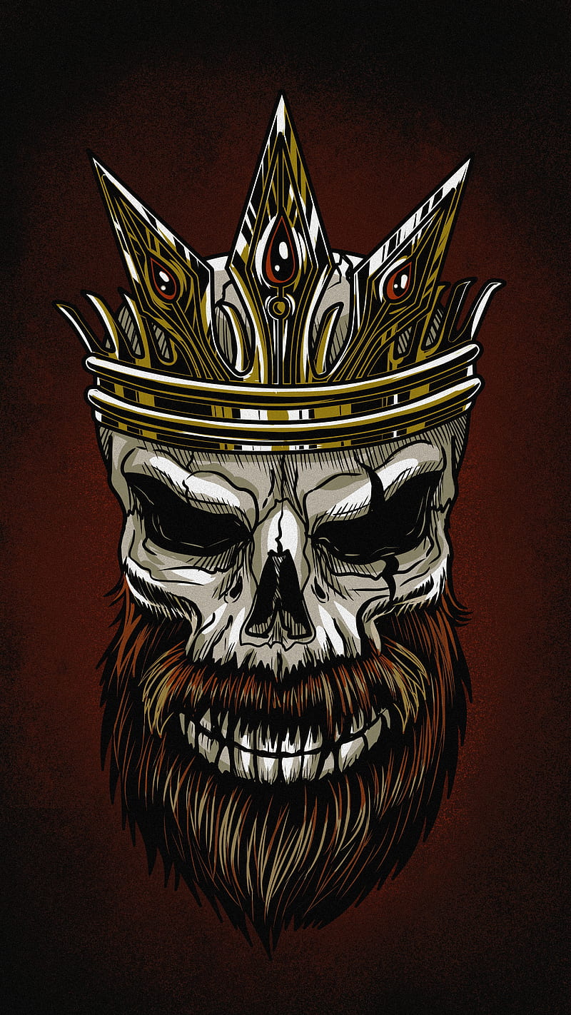 Skull king, skulls, HD phone wallpaper