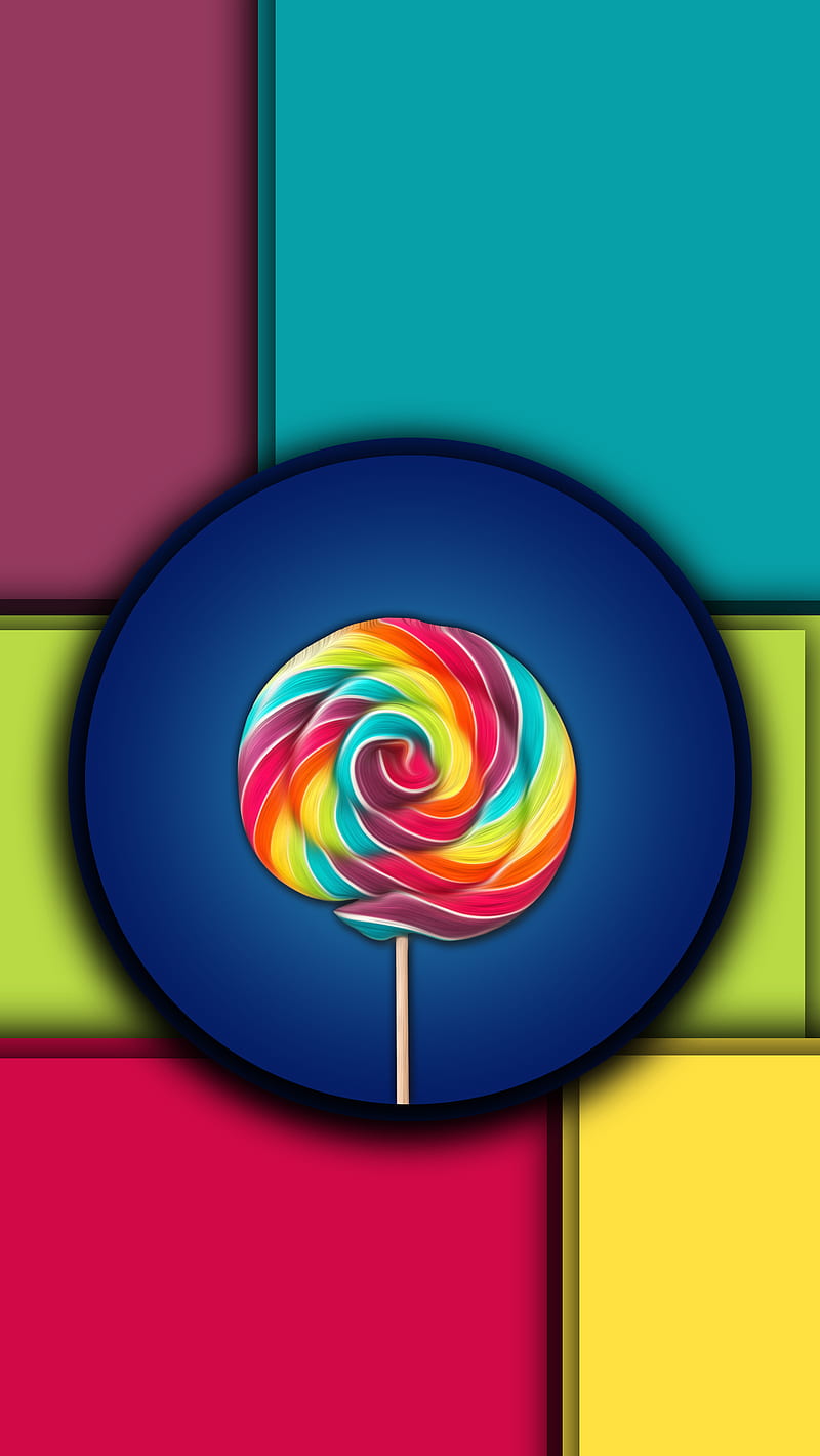 Lollipop, abstract, android, darts, flowers, geometric, neon, positive, real, thinking, viral, HD phone wallpaper