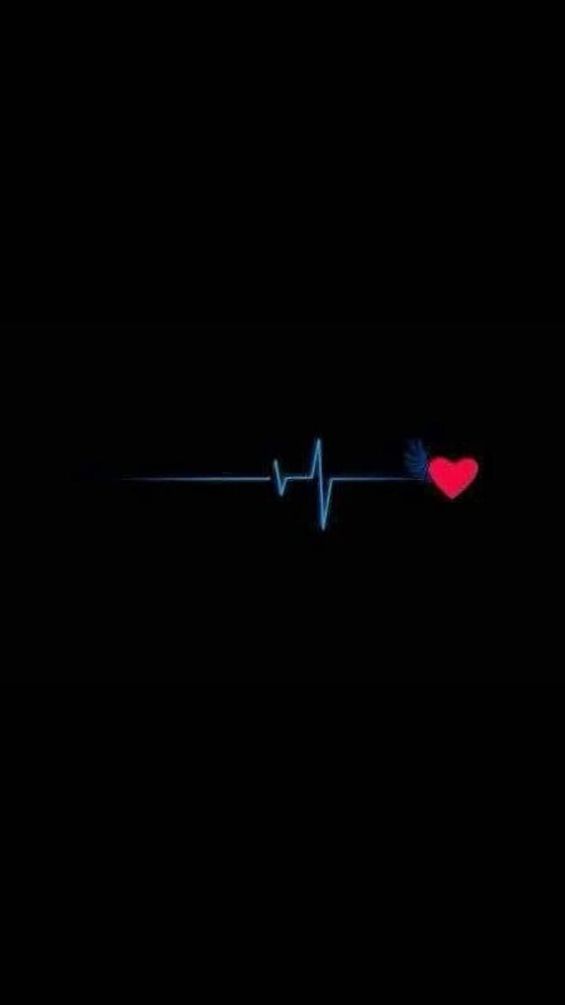 Heart rate, love, black, HD phone wallpaper | Peakpx