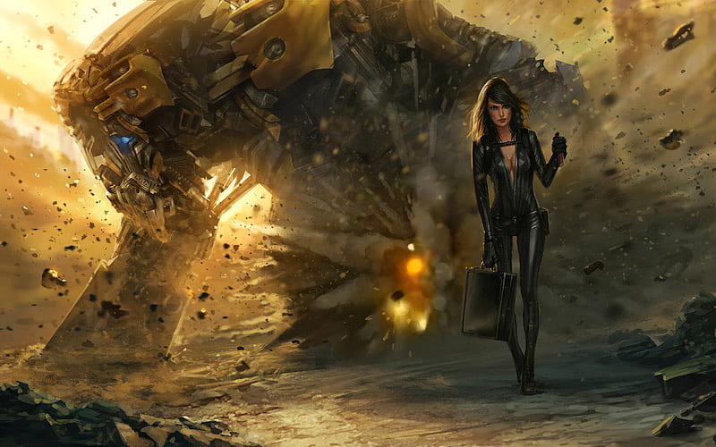 execution, pretty, amazing, lovely, explosion, la maquina, bonito, woman, sci-fi, fantasy, creature, HD wallpaper