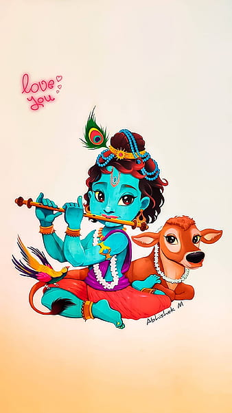 Illustration of lord krishna and maa yashoda in happy janmashtami canvas  prints for the wall • canvas prints worship, woman, vishnu | myloview.com