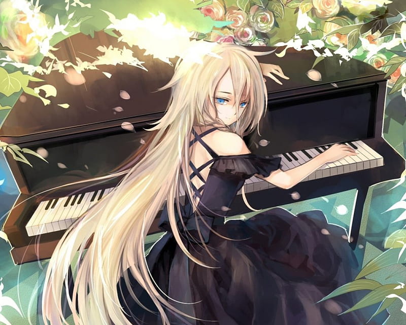 Charming Piano, pretty, dress, bonito, sweet, blossom, nice, emotional ...