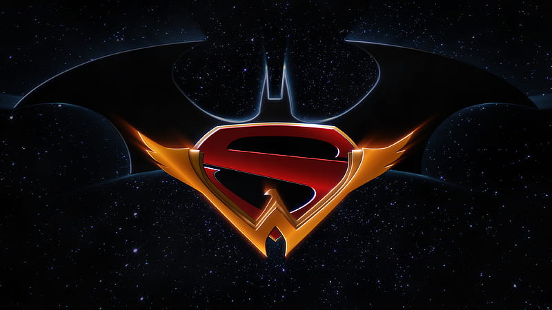 Batman Superman Wonder Woman Trinity Logo, batman, superman, wonder-woman, logo, artwork, digital-art, superheroes, HD wallpaper