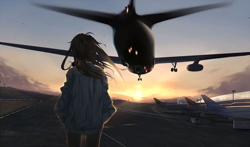 Anime Airplane View