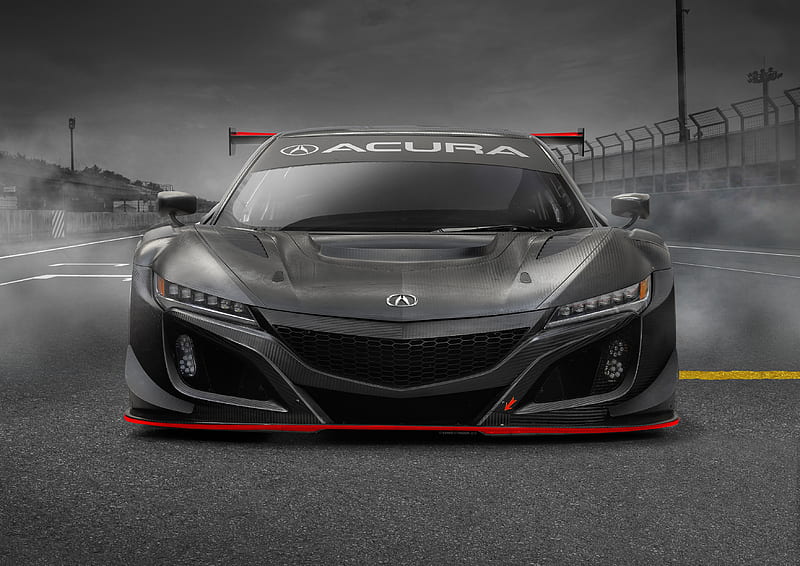acura nsx gt3 evo, racing cars, front view, Vehicle, HD wallpaper