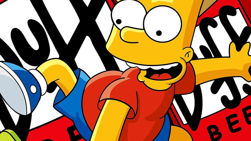 Primer plano de Bart Simpson vistiendo camiseta roja y medio pantalón azul  películas, Fondo de pantalla HD | Peakpx