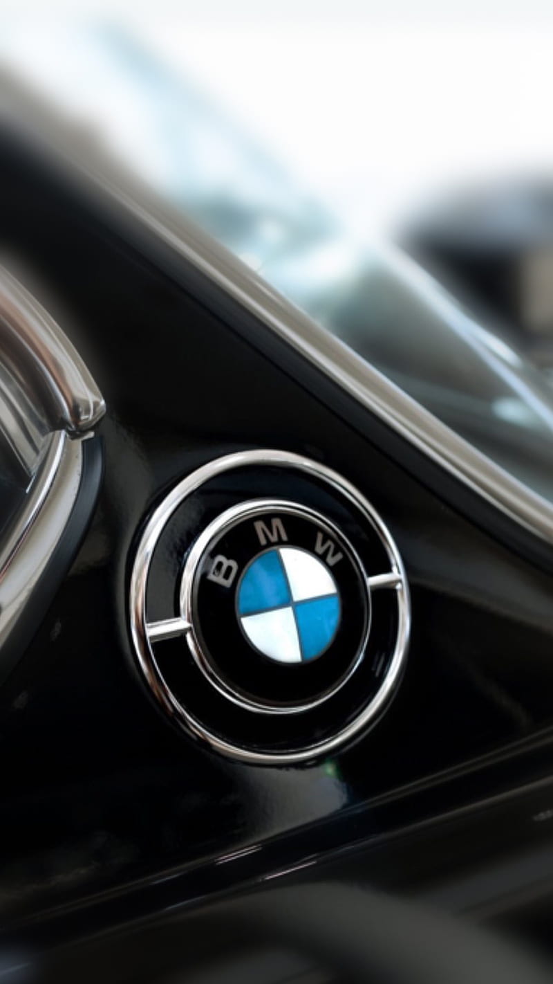 BMW Logo, badge, brand, classic, emblem, vintage, HD phone wallpaper