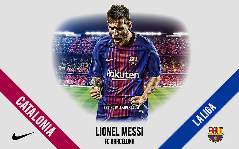 Lionel Messi, FC Barcelona, Argentine footballer, striker, Camp Nou, La Liga, Spain, football, Catalonia, Barcelona, Leo Messi, HD wallpaper