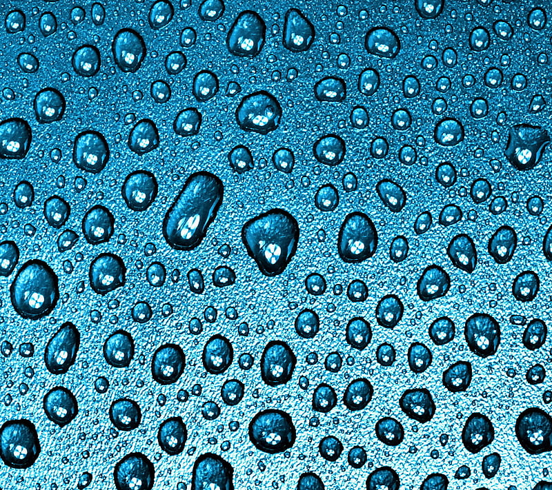 Drops, blue, water, HD wallpaper | Peakpx