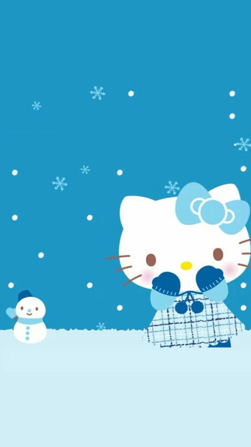 Hello kitty, christmas, holiday, rose, kiss, me, happy, HD phone wallpaper