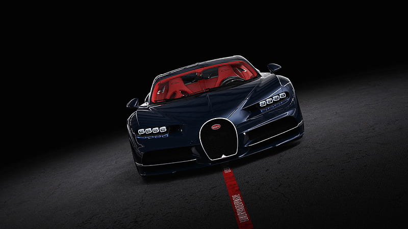 Bugatti Chiron - blue - in stock - 500 km, Ducati Car, HD wallpaper