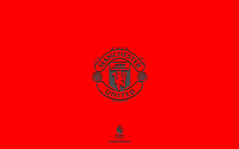 Manchester United FC, red background, English football team, Manchester  United FC emblem, HD wallpaper | Peakpx
