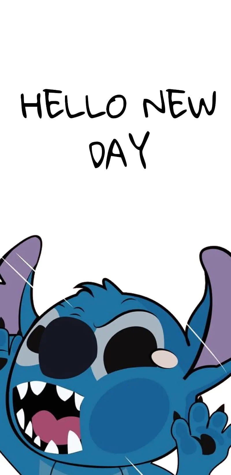 Stitch new day, blue, cartoon, cartoons, cute, funny, HD phone wallpaper |  Peakpx