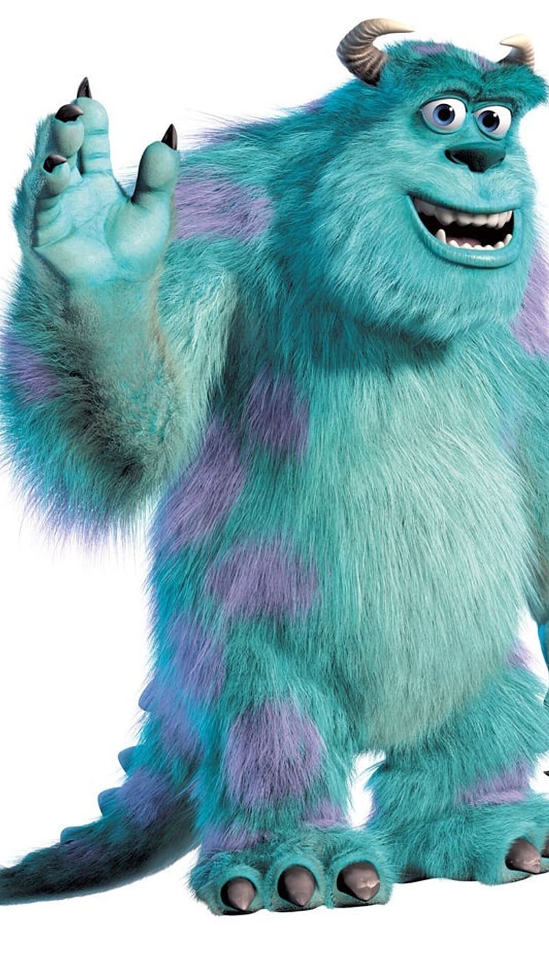 Monster, Sullivan, monster inc, flurry blue bear, cartoon, animated, HD phone wallpaper